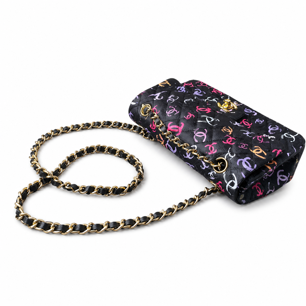 Chanel Multicolor CC Quilted Flap Bag