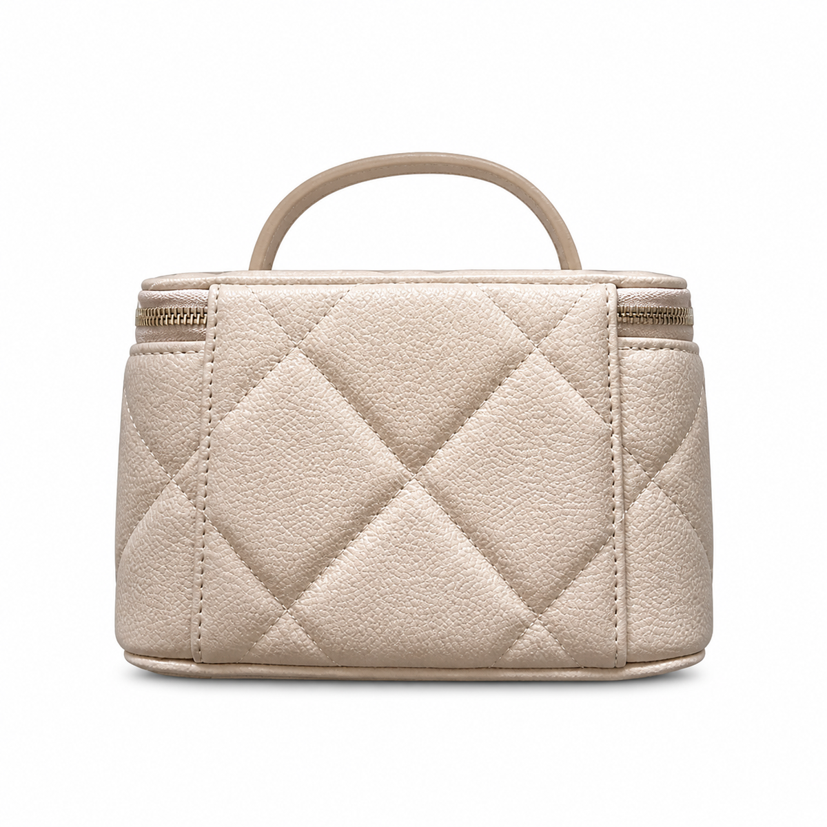 Chanel Cream Quilted Mini Vanity Bag
