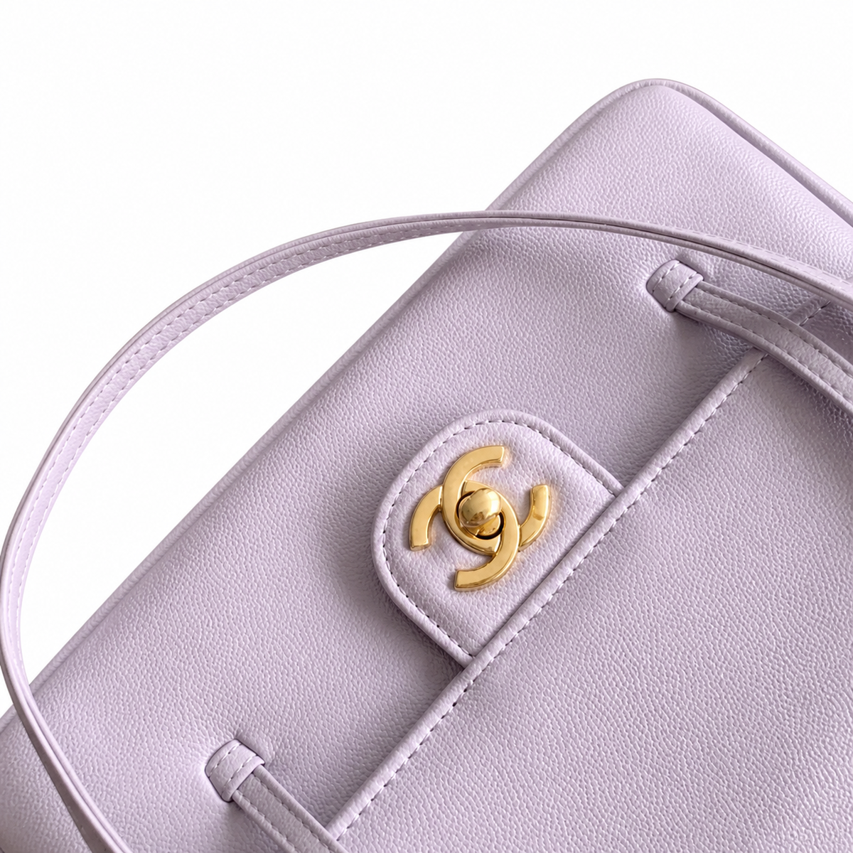 Chanel Lavender Textured Flap Shoulder Bag