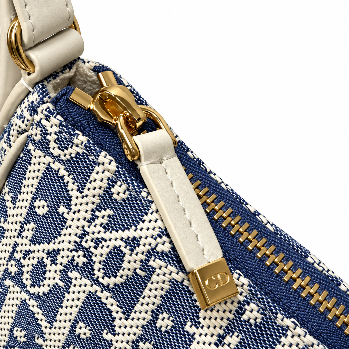 Dior 30 Montaigne Oblique Jacquard Zip Pochette with Adjustable Strap