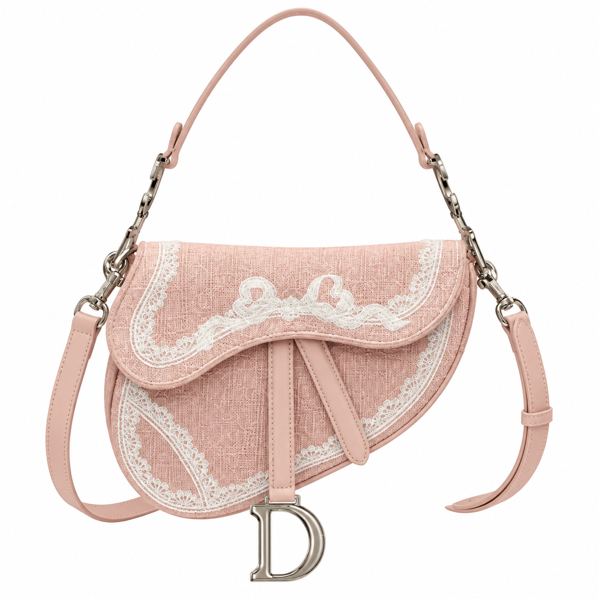 Dior Quilted Cannage Flap Shoulder Bag with Adjustable Strap