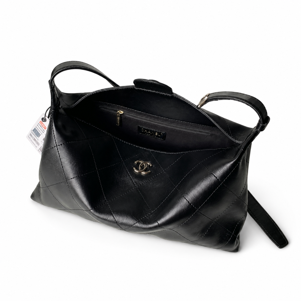 Chanel Black Quilted Hobo Shoulder Bag