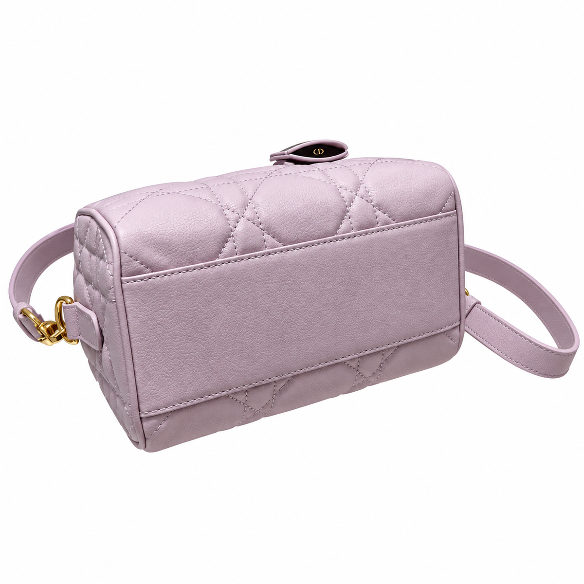 Dior Lilac Cannage Quilted Boston Bag