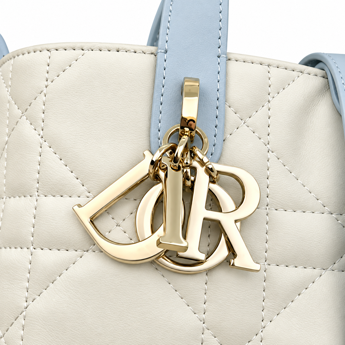 Dior Rose des Vents Mini Tote Bag with Two-Tone Handles and Removable Strap