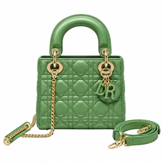Dior Mini Lady Dior Cannage Bag in Green