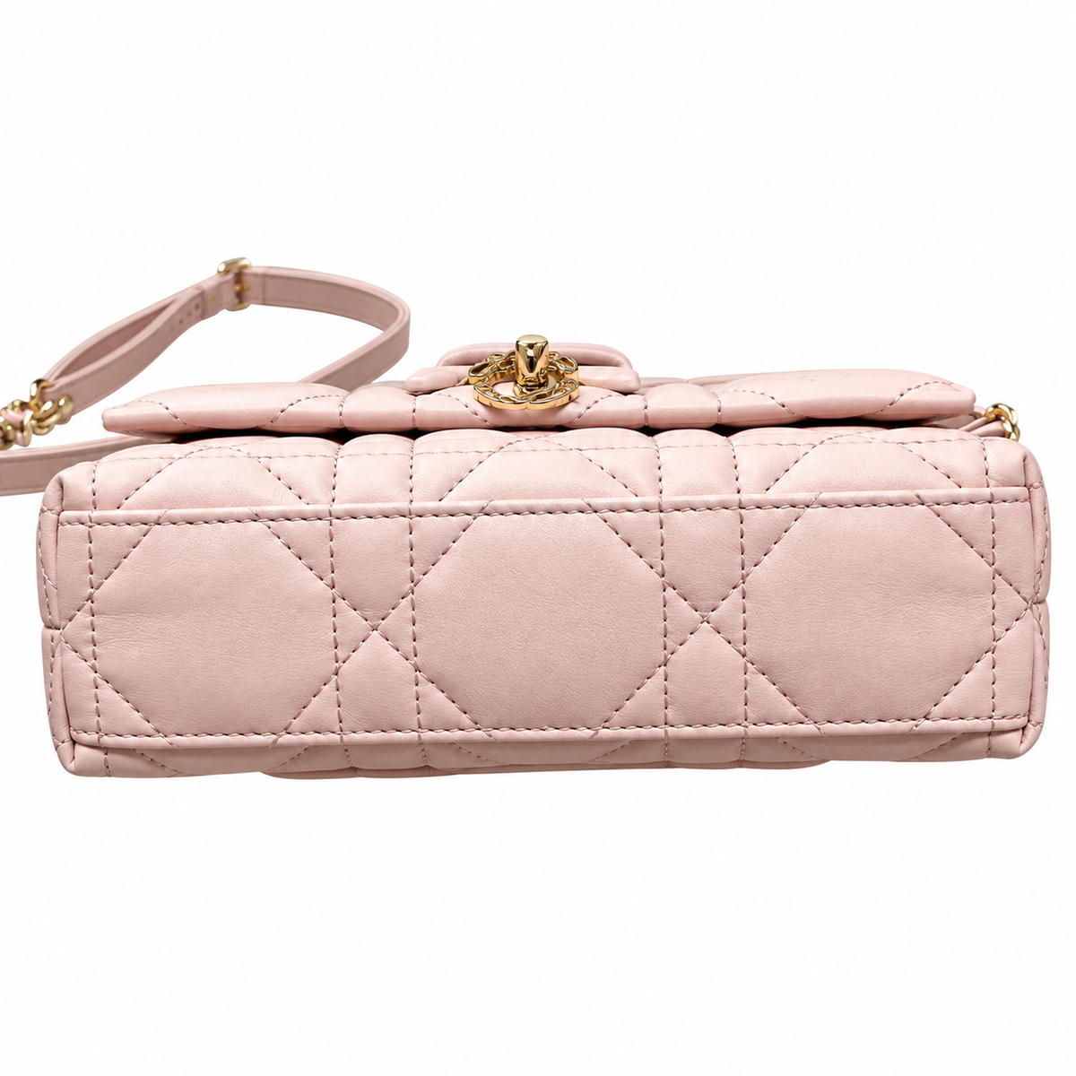 Dior Quilted Cannage Convertible Crossbody Bag with Top Handle