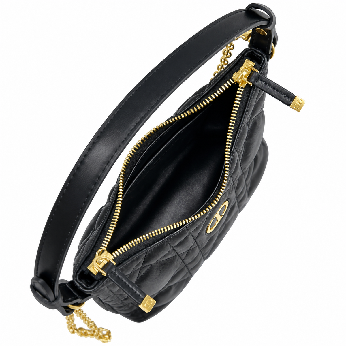 Dior Quilted Cannage Convertible Shoulder Bag with Top Handle