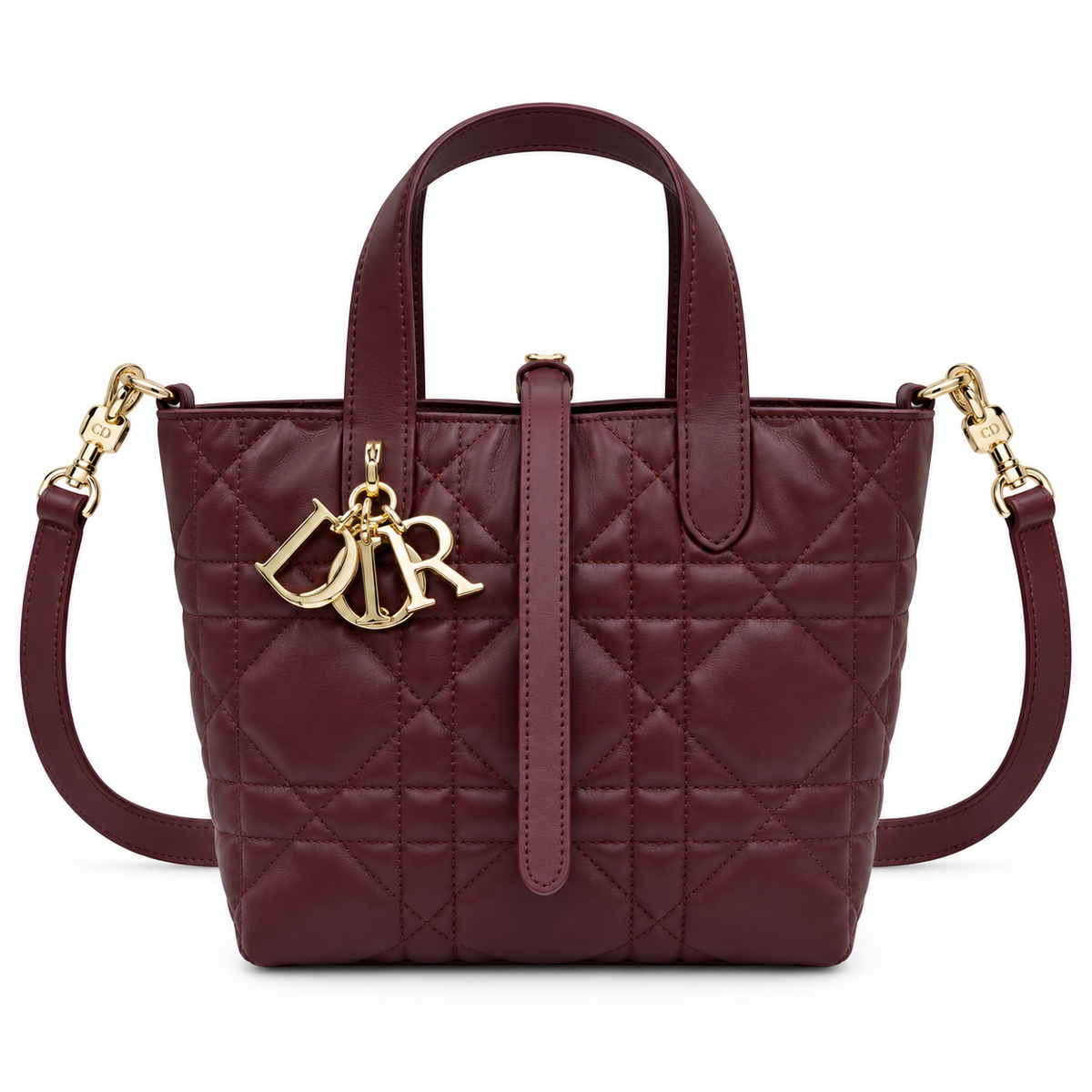 Dior Quilted Cannage Mini Doctor Bag with Top Handle and Removable Strap