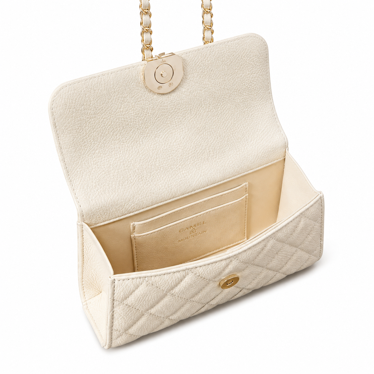 Chanel Quilted Compact Chain Shoulder Bag