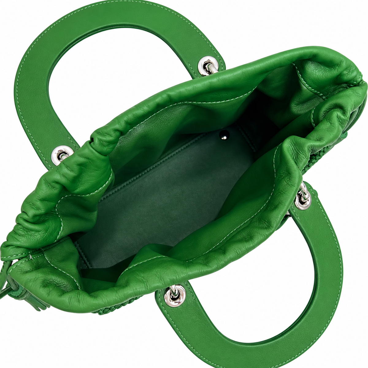 Lady Dior Medium Wicker Bag in Grass Green