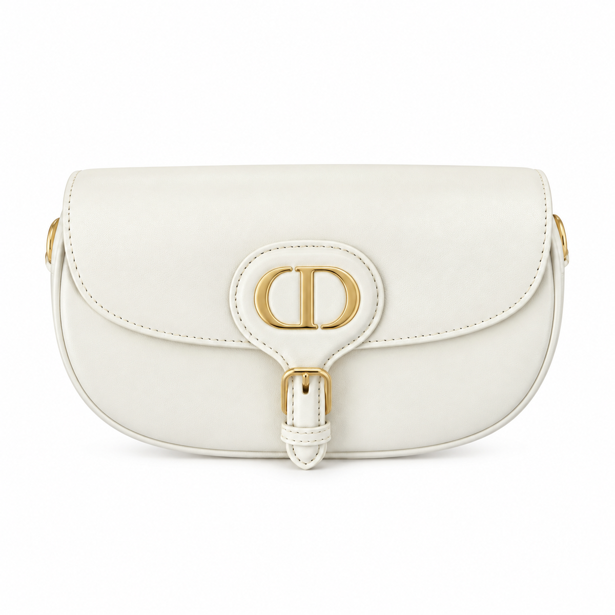 Dior White Quilted Flap Shoulder Bag