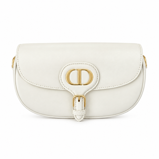 Dior White Quilted Flap Shoulder Bag