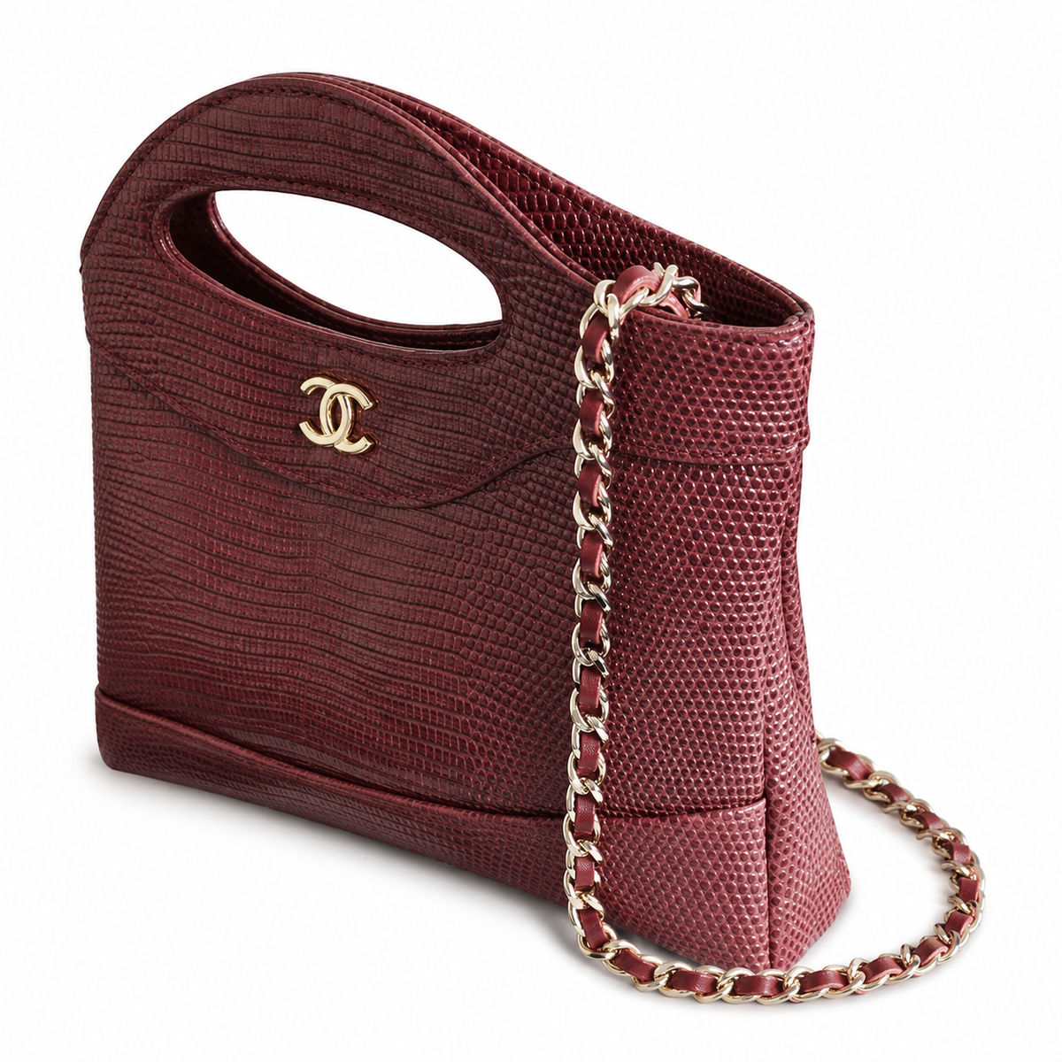 Chanel CC Quilted Top Handle Bag