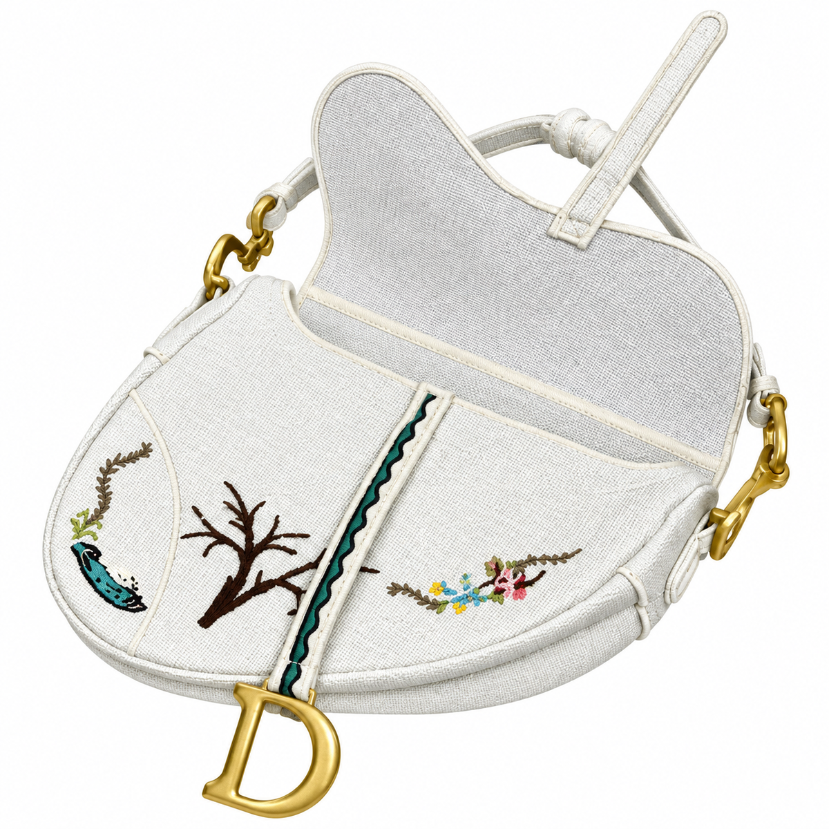 Dior Quilted Cannage Flap Shoulder Bag with Adjustable Strap