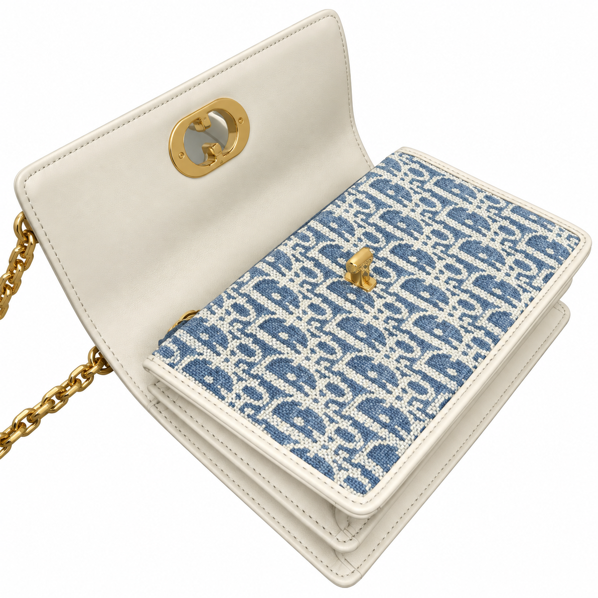 Dior Quilted Cannage Mini Flap Shoulder Bag with Adjustable Strap