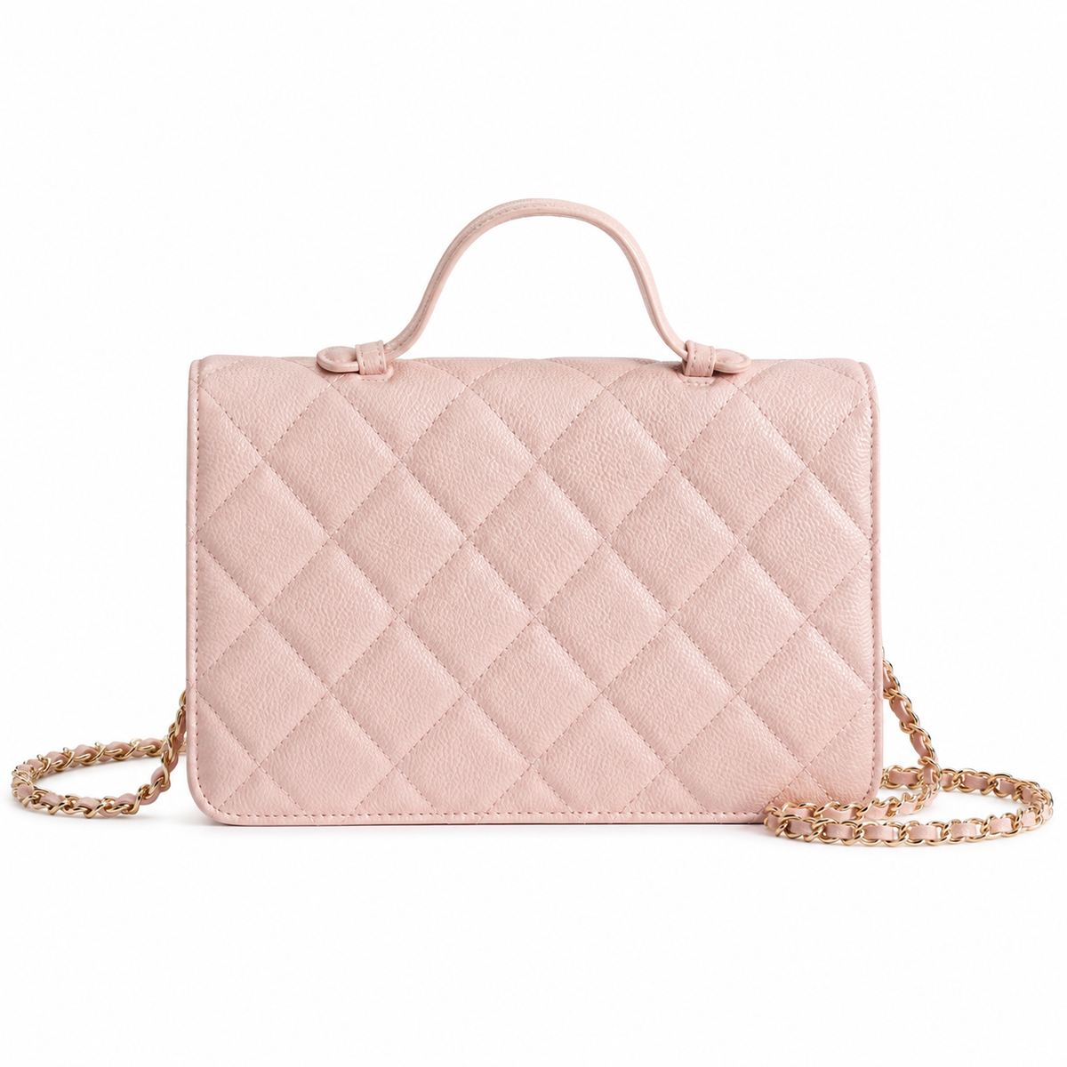 Chanel Structured Quilted Top Handle Bag