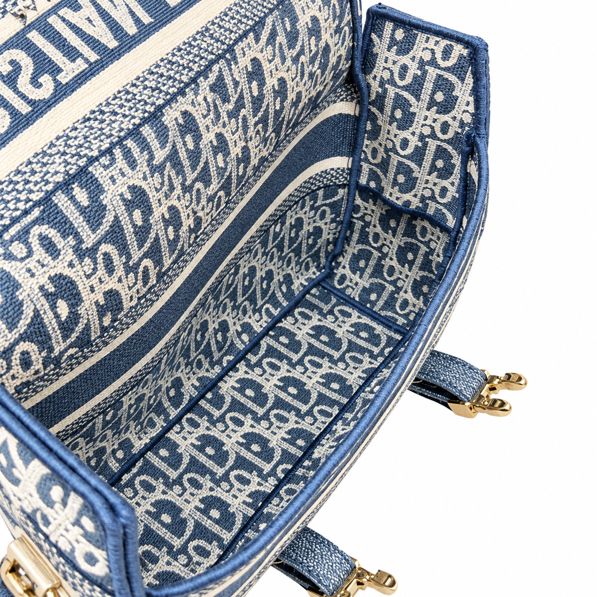 Dior Hit the Road Bag in Blue Oblique Jacquard with Christian Dior Paris Logo