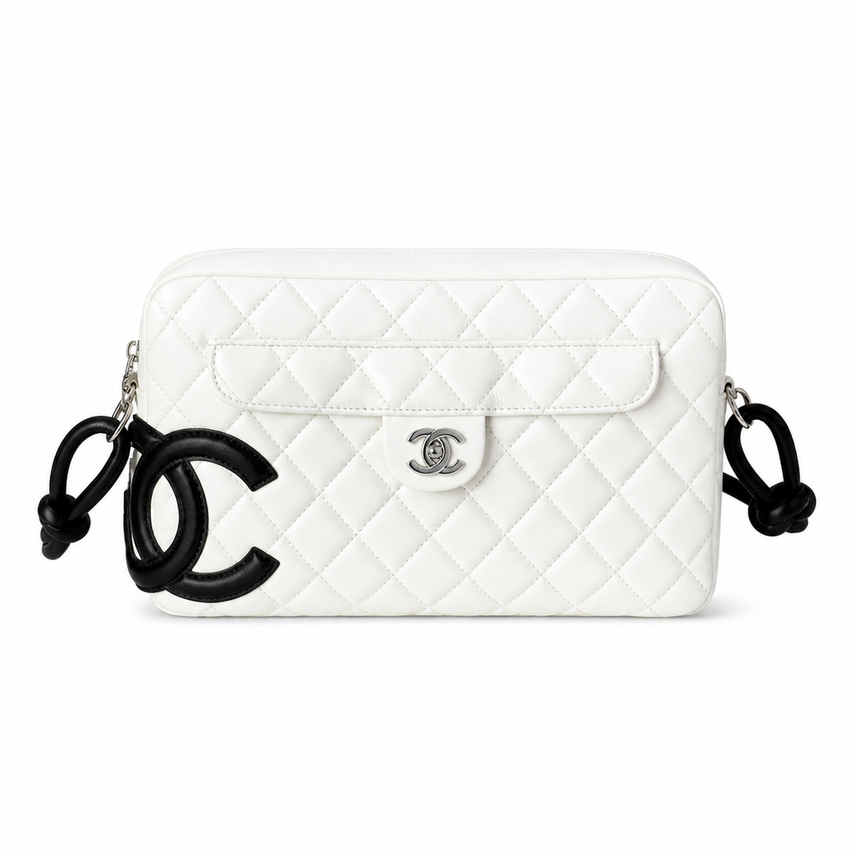 Chanel White Quilted Pocket Bag