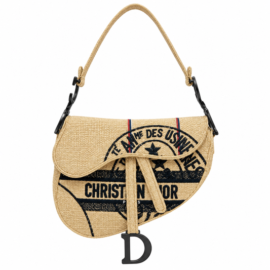 Dior Quilted Cannage Flap Shoulder Bag with Adjustable Strap