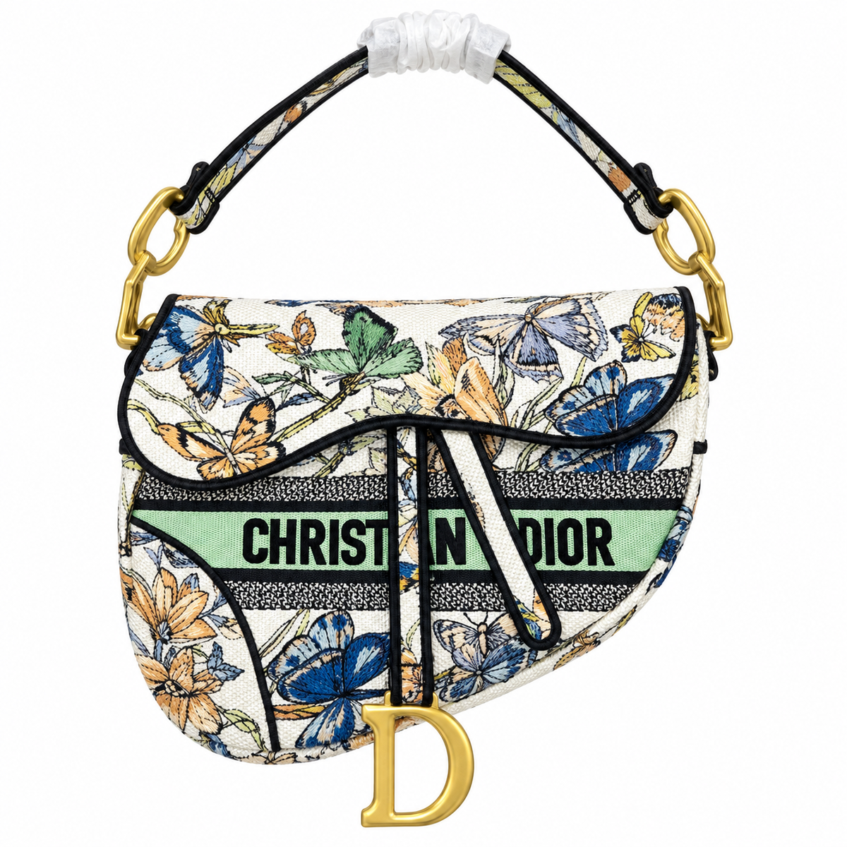 Dior Quilted Cannage Flap Shoulder Bag with Adjustable Strap