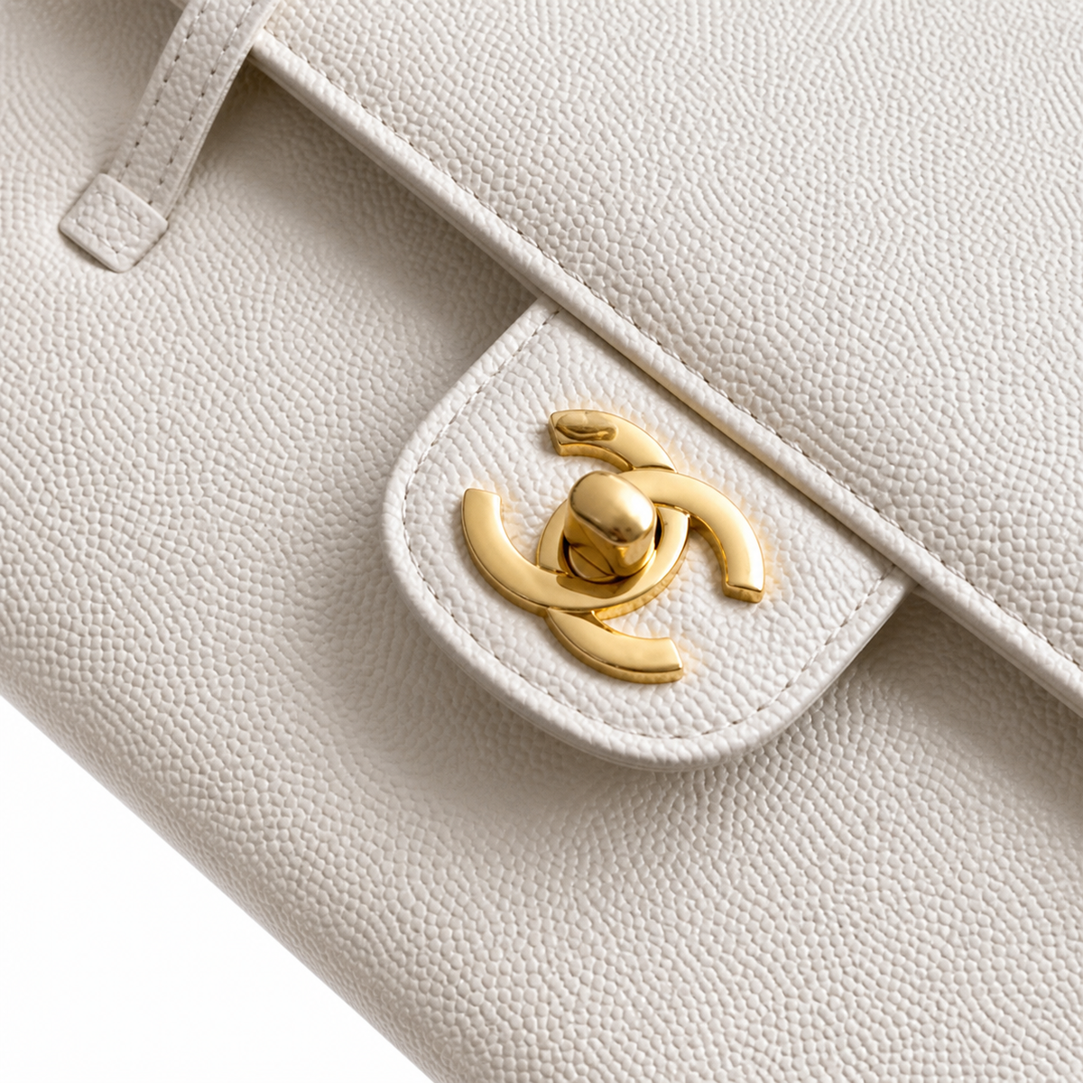 Chanel White Flap Shoulder Bag