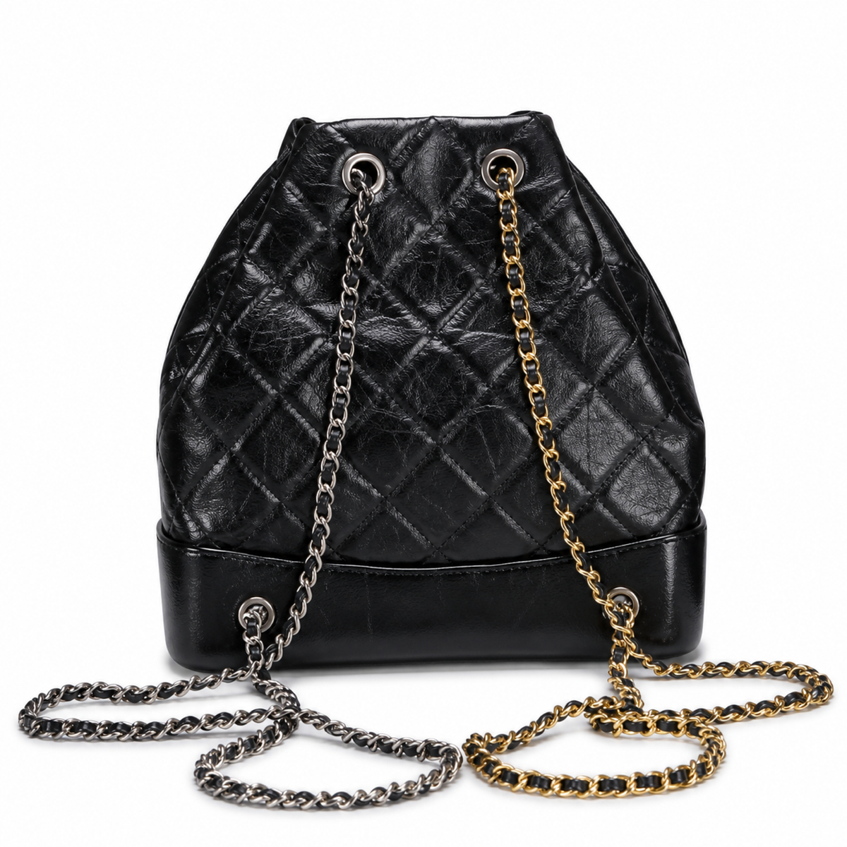 Chanel Black Quilted Chain Backpack