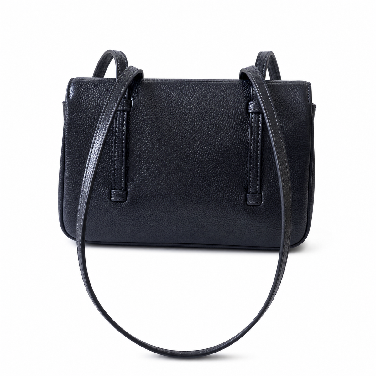 Chanel Black Textured Flap Crossbody Bag