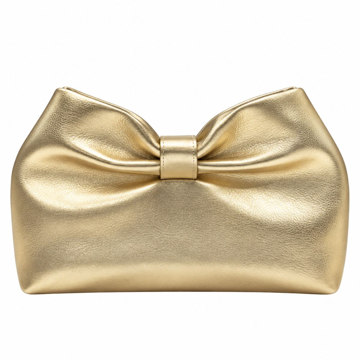 Dior Bow Bag in Champagne Gold Metallic Leather with Gold Chain Strap