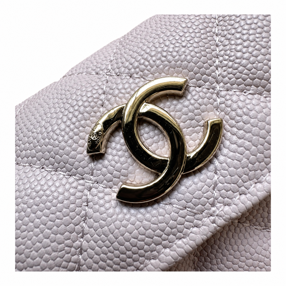 Chanel Pale Pink Quilted Mini Chain Bag
