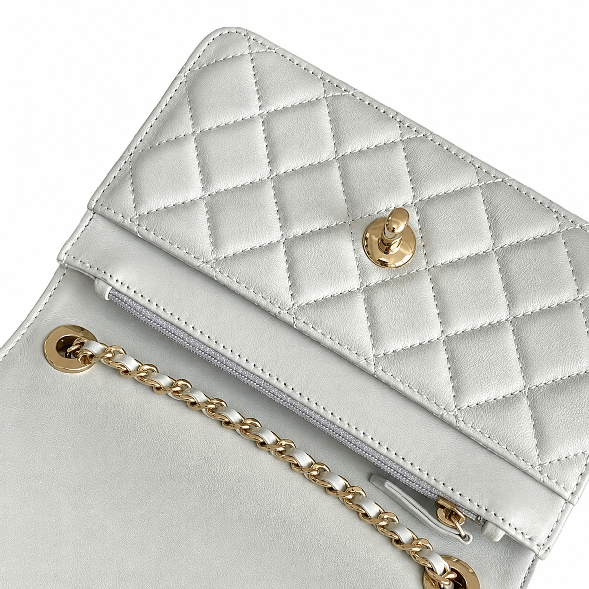 Chanel Quilted Slim Chain Shoulder Bag