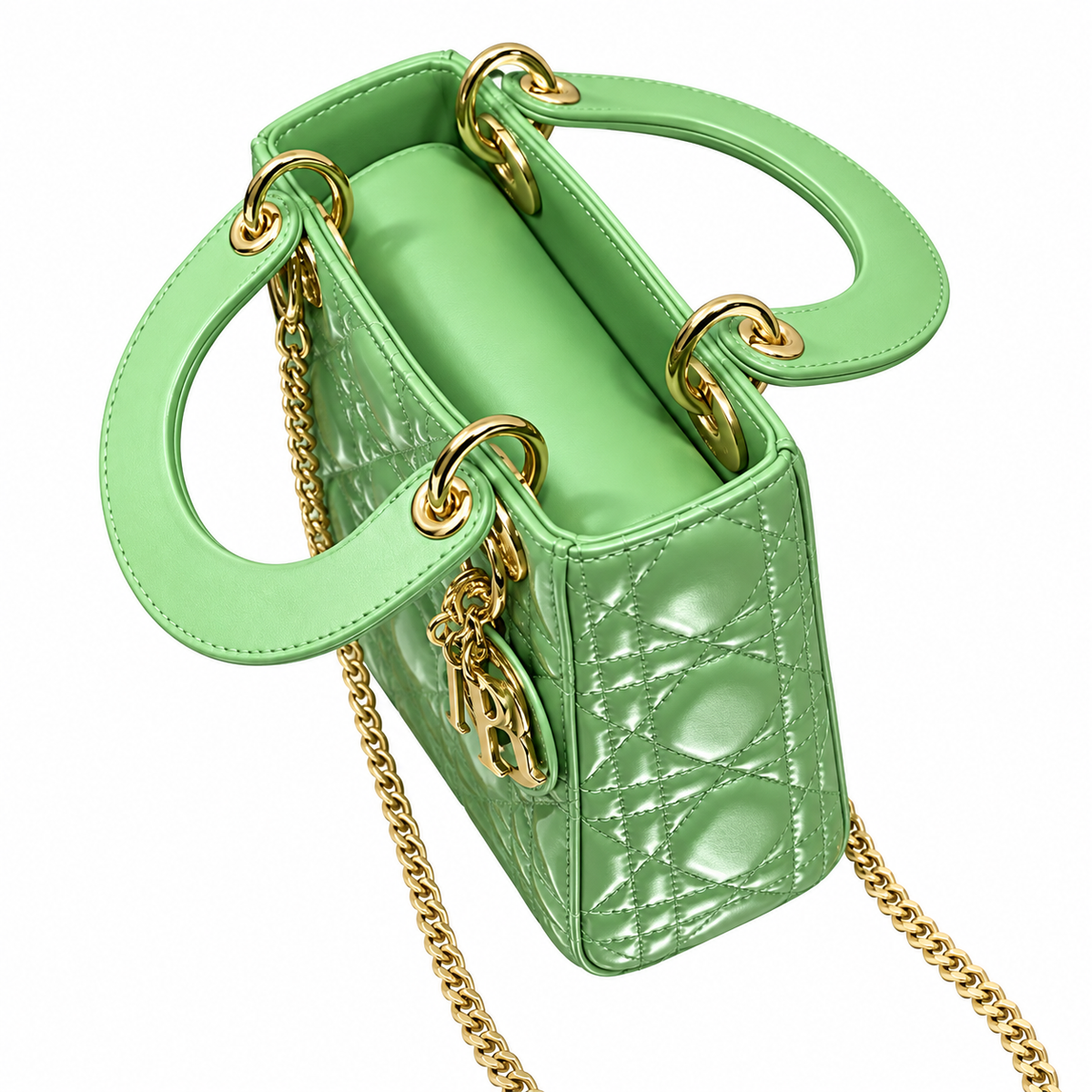 Dior Mini Lady Dior Cannage Bag in Green