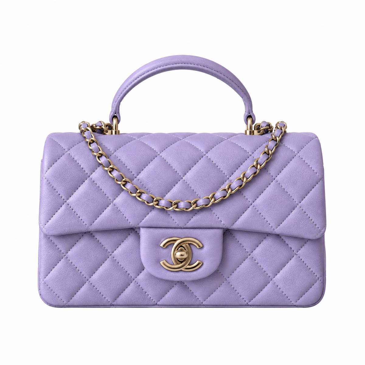 Chanel Lavender Quilted Lambskin Small Classic Flap Bag