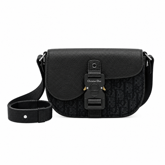 Dior Quilted Cannage Flap Crossbody Bag with Adjustable Strap