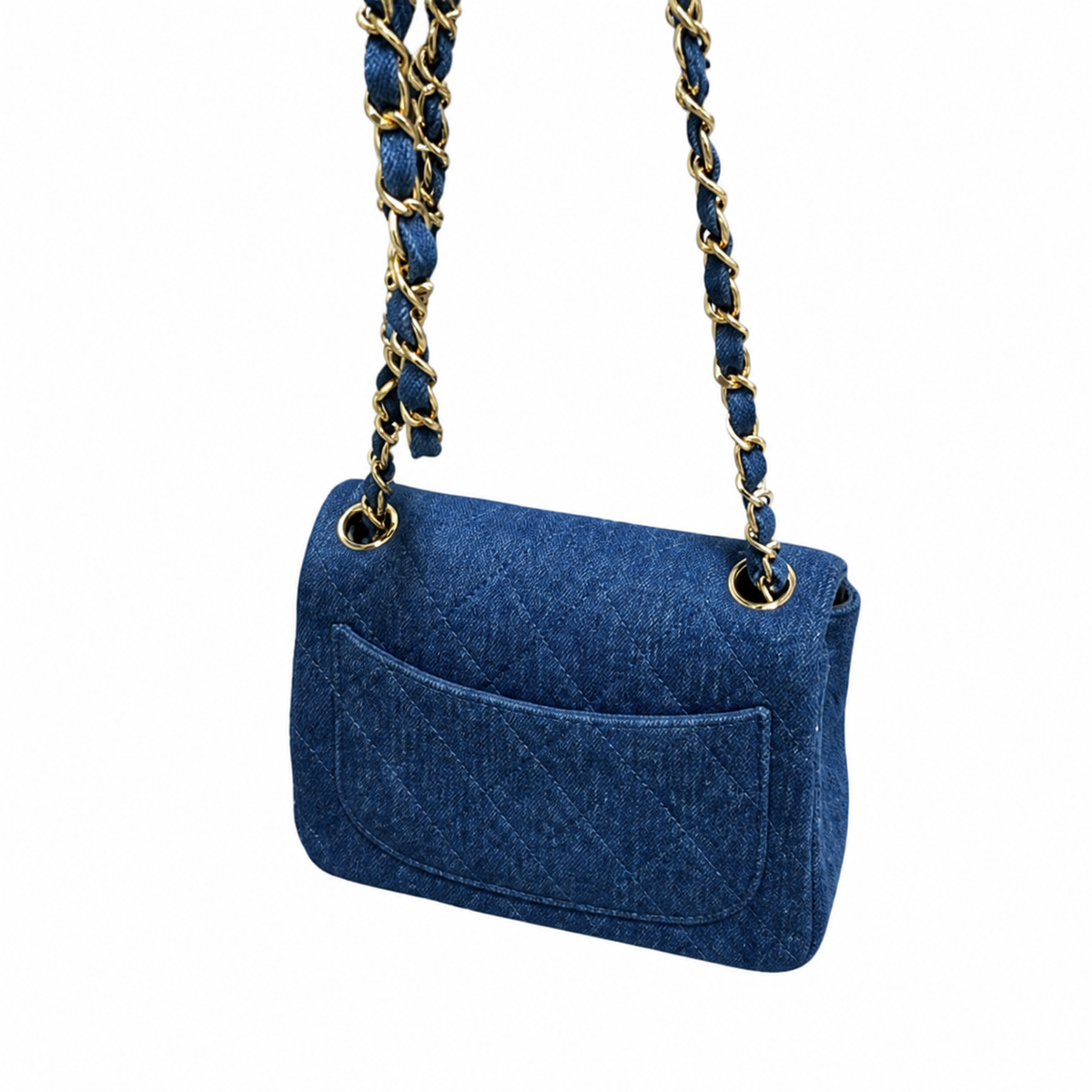 Chanel Blue Quilted Flap Chain Bag
