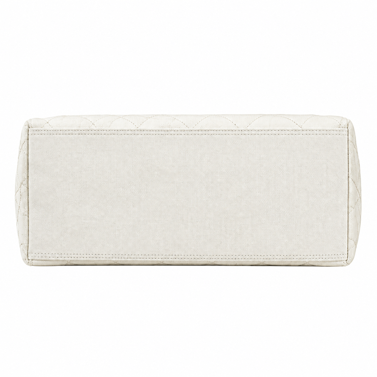 Chanel White Quilted Large 22 Bag with Black Chain