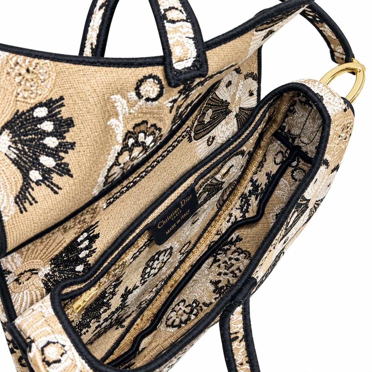 Dior Quilted Cannage Flap Shoulder Bag with Adjustable Strap