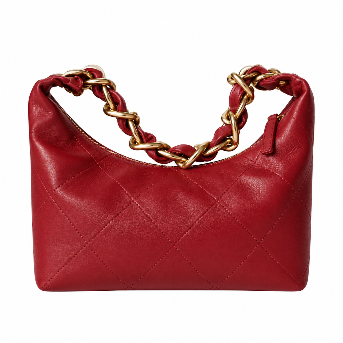 Chanel Red Quilted Lambskin Large 19 Flap Bag