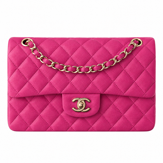 Chanel Fuchsia Caviar Quilted Mini Classic Flap Bag