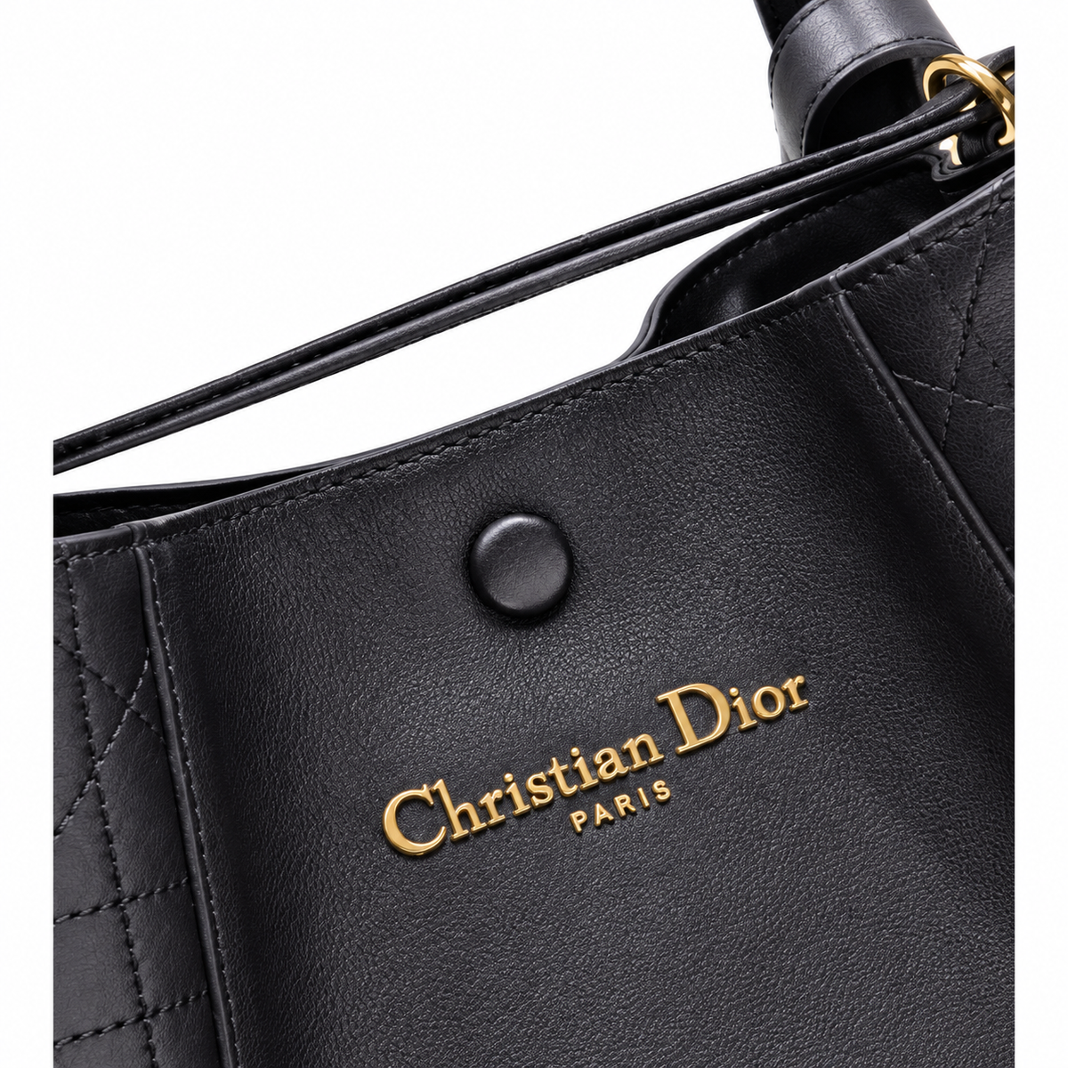 Dior Toujours Small Tote Bag in Black with Christian Dior Logo