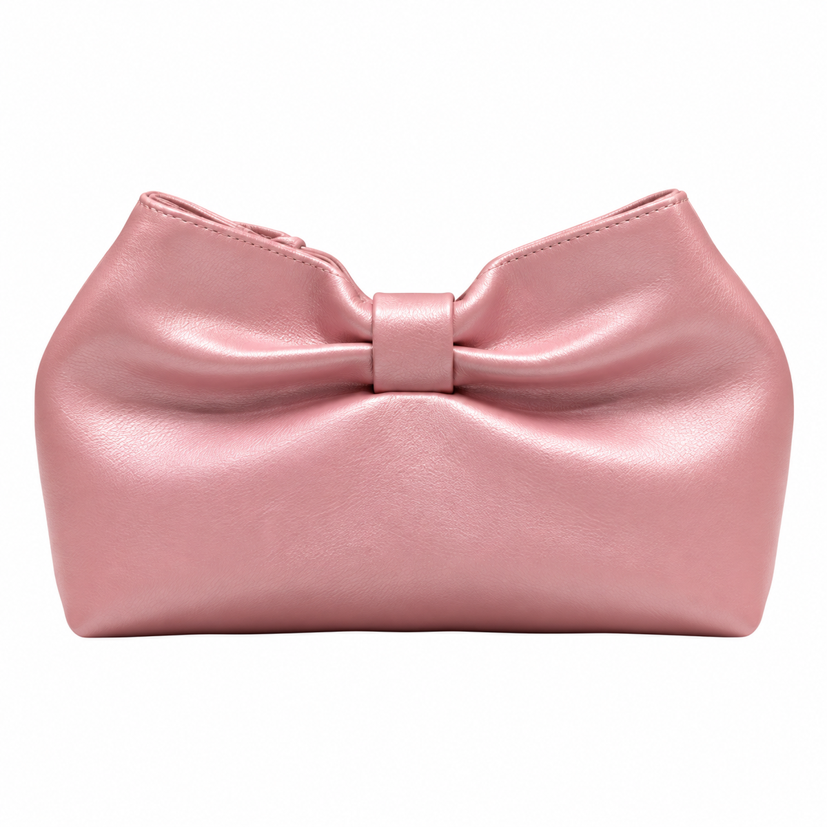Dior Bow Bag in Baby Pink Lambskin Leather with Gold Chain Strap