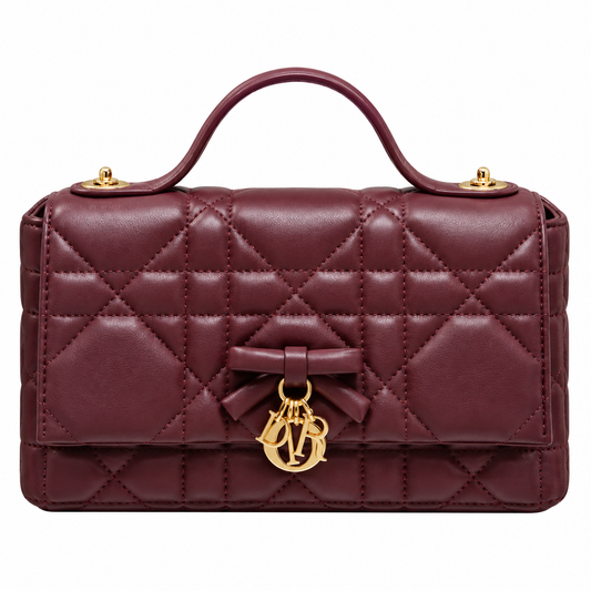 Dior Quilted Cannage Convertible Crossbody Bag with Top Handle