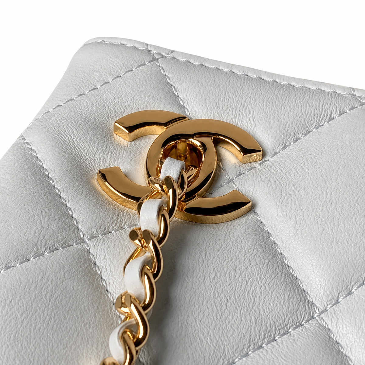 Chanel Light Blue Quilted Shoulder Bag