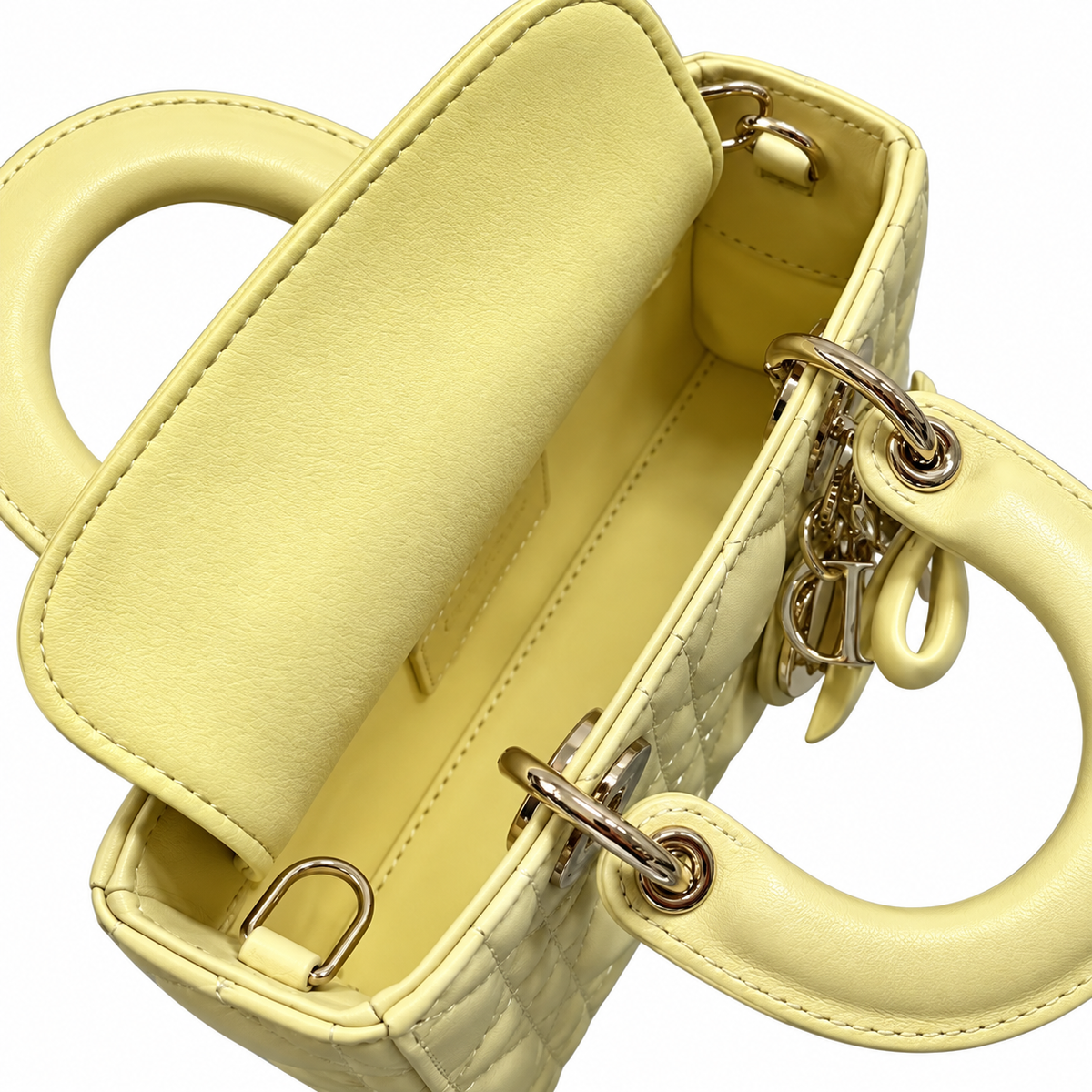 Dior Quilted Cannage Mini Box Bag with Removable Chain Strap
