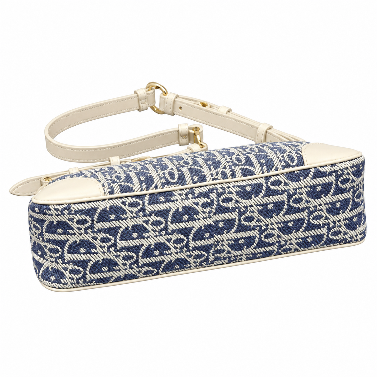 Dior 30 Montaigne Oblique Jacquard Zip Pochette with Adjustable Strap