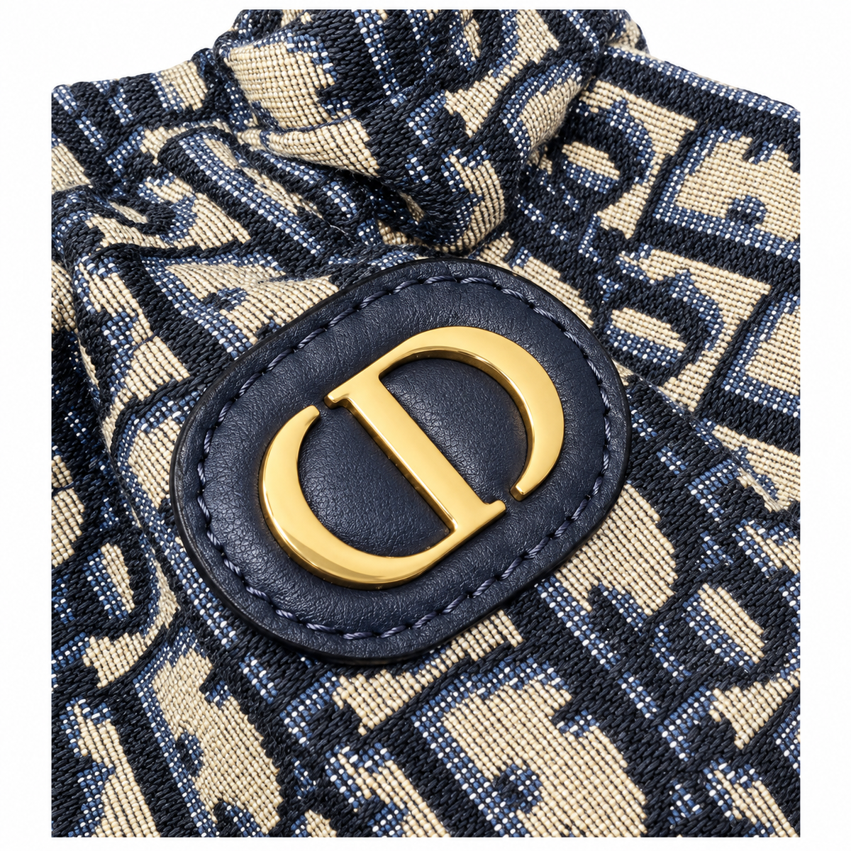 Dior Navy Oblique Jacquard Mini CD Bucket Bag