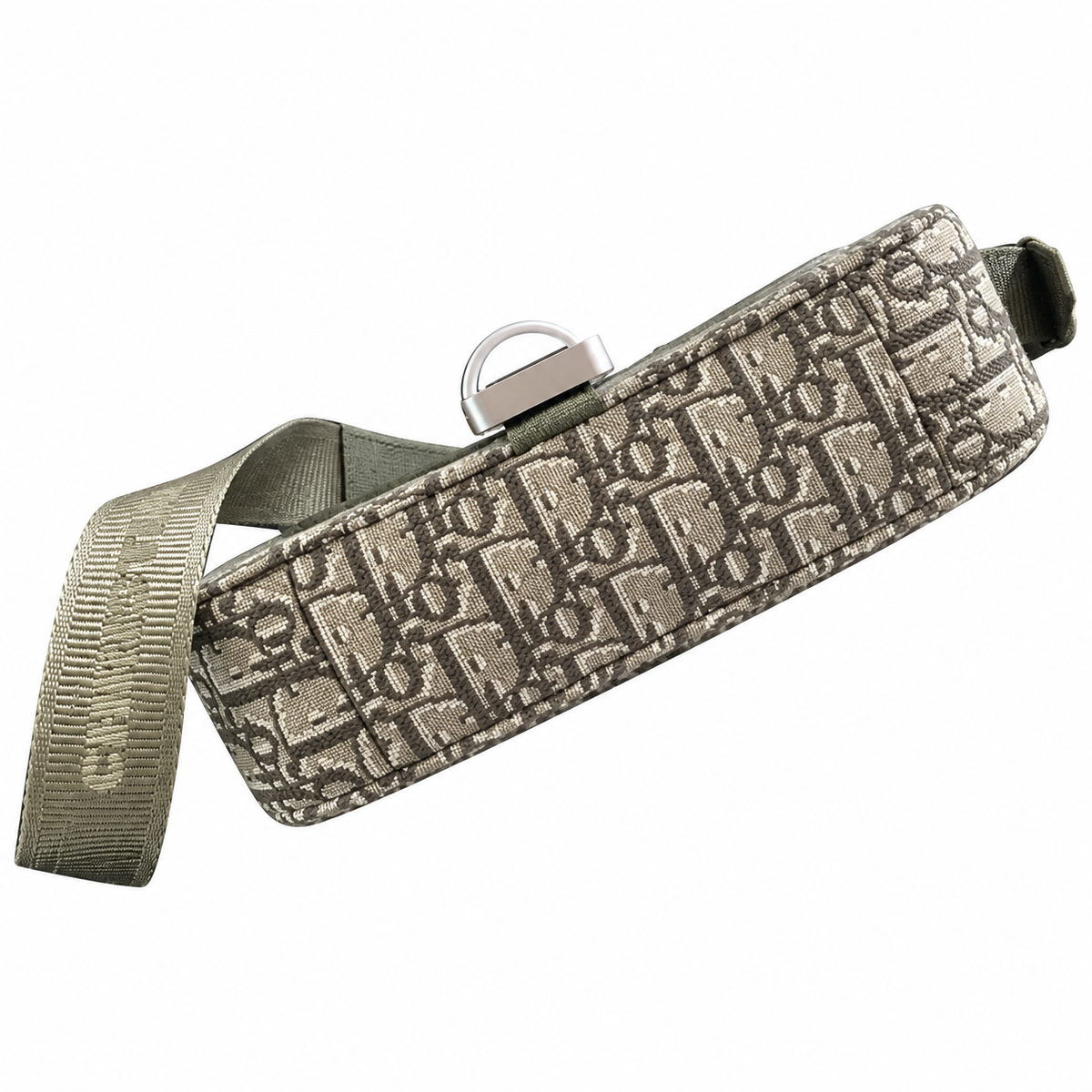 Dior Hit the Road Crossbody Bag in Khaki Green with Houndstooth Trim