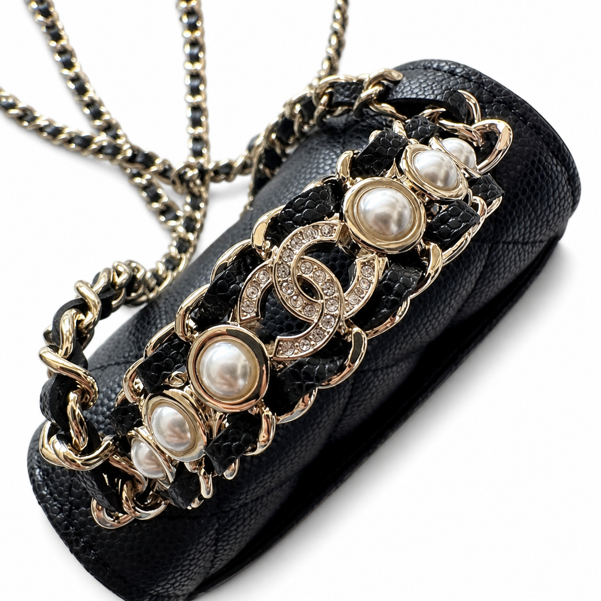 Chanel Black Quilted Mini Top Handle Bag