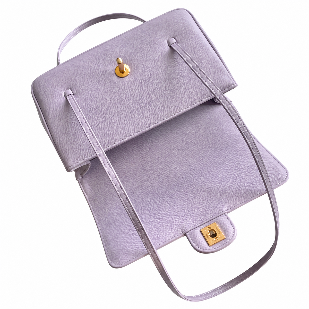 Chanel Lavender Textured Flap Shoulder Bag