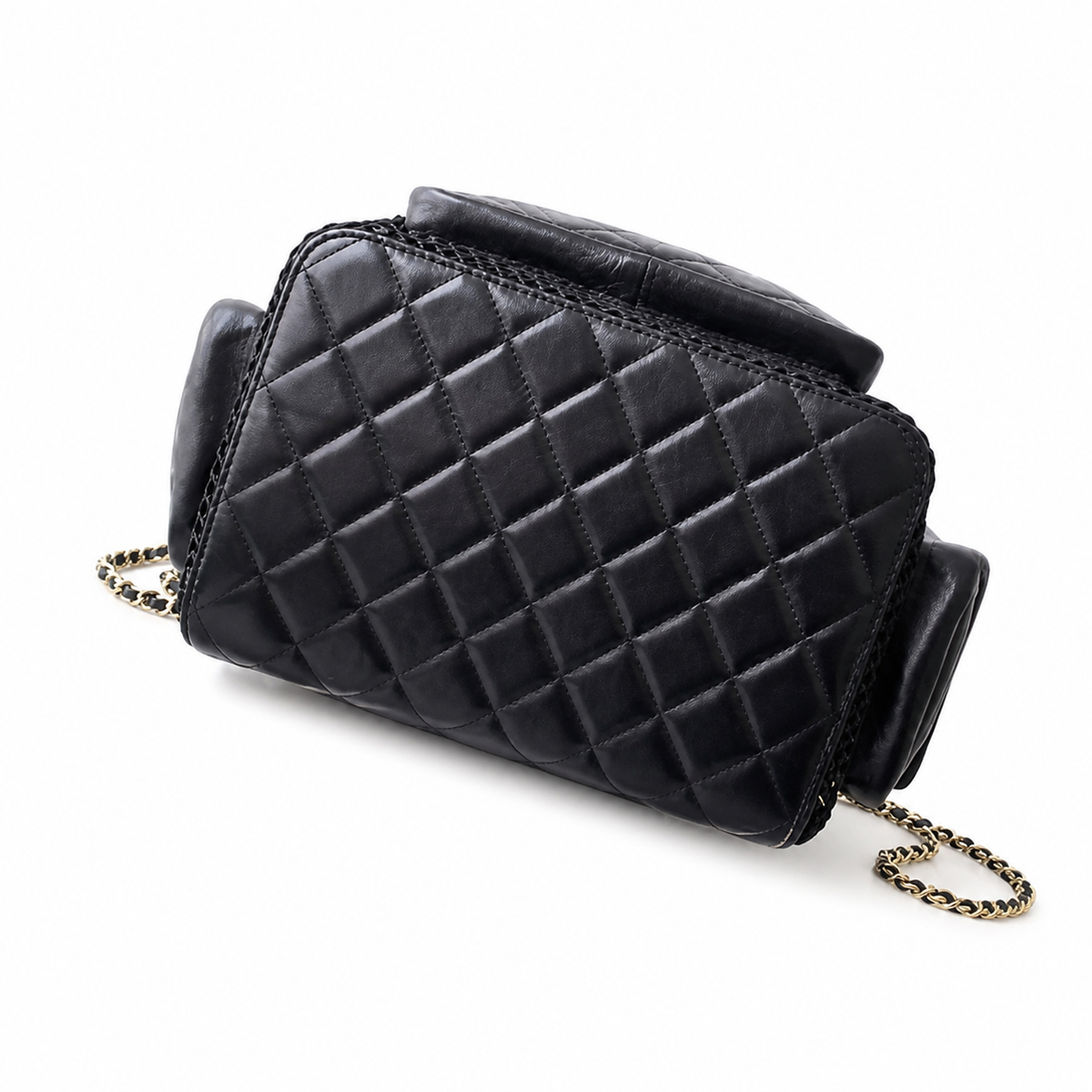 Chanel Quilted Backpack with Adjustable Chain Straps