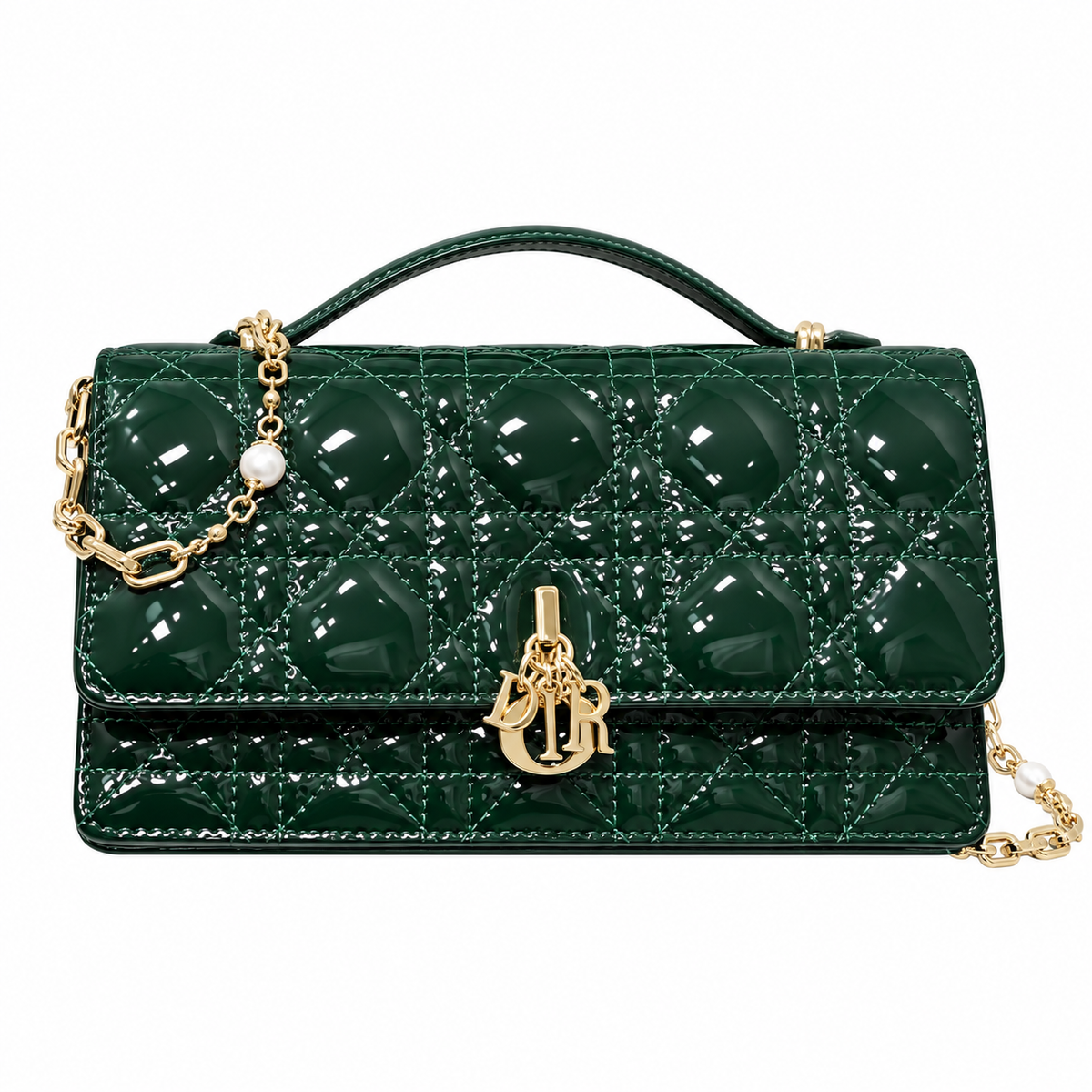 Dior Quilted Cannage Slim Crossbody Bag with Adjustable Chain Strap
